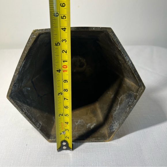 Antique Brass Chinese Temple ornament, Etched in Designs, handle - Picture 6 of 8